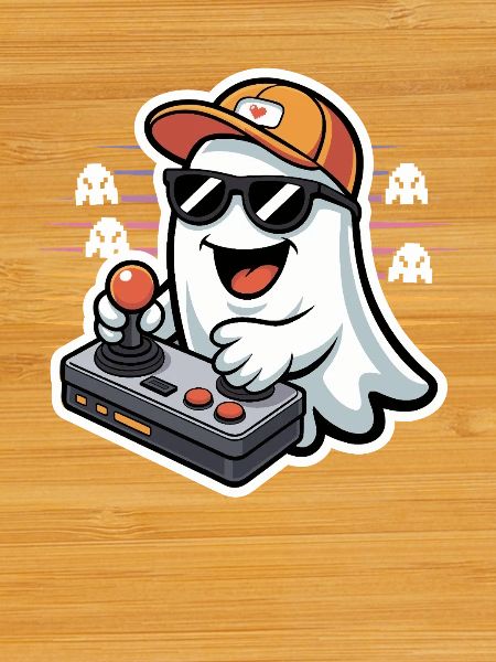 Retro Gamer Halloween Ghost