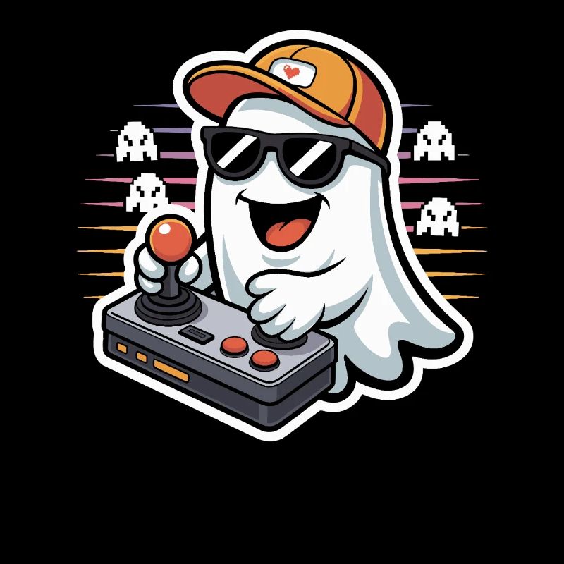 Retro Gamer Halloween Ghost