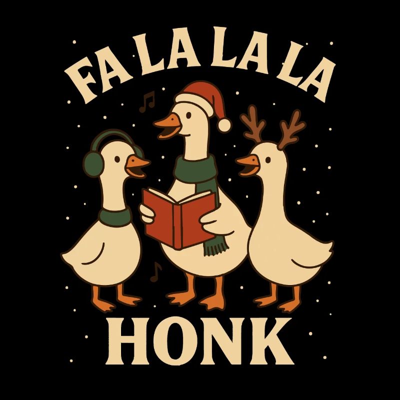 Oie de Noël Fa La La La Honk design amusant