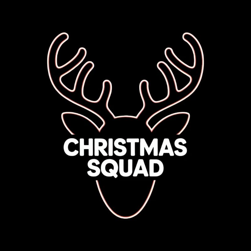 Neon Hirsch Geweih Christmas Squad