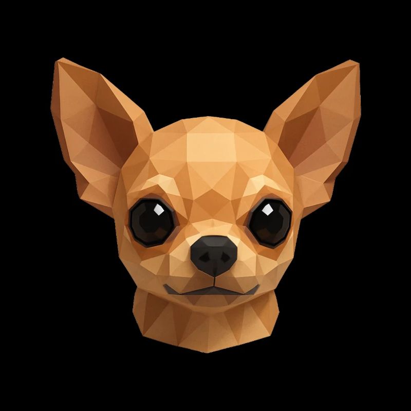 Chihuahua mignon - Conception de chien polygone