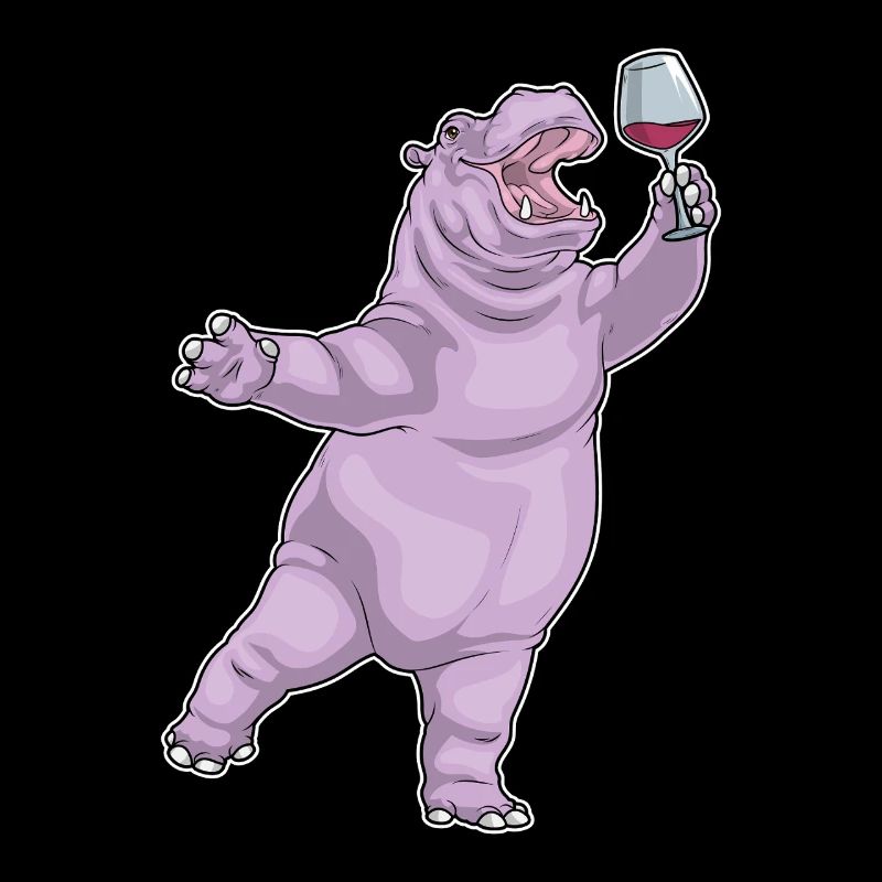 Nilpferd Rotwein