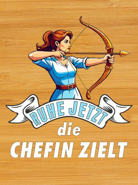 Bogenschützin Chefin zielt