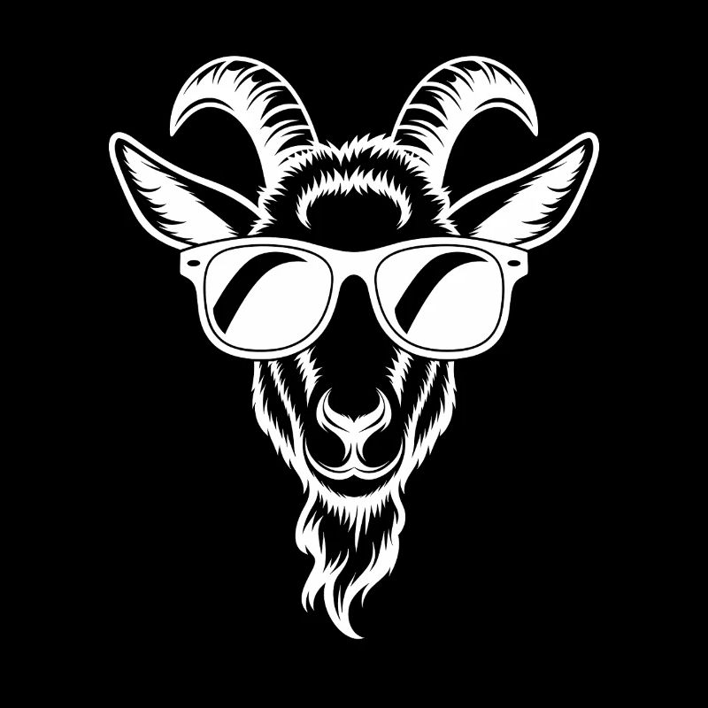 Chèvre avec lunettes de soleil