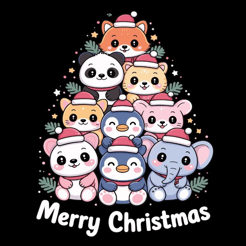 Animal Christmas Tree – Cute Xmas Animals