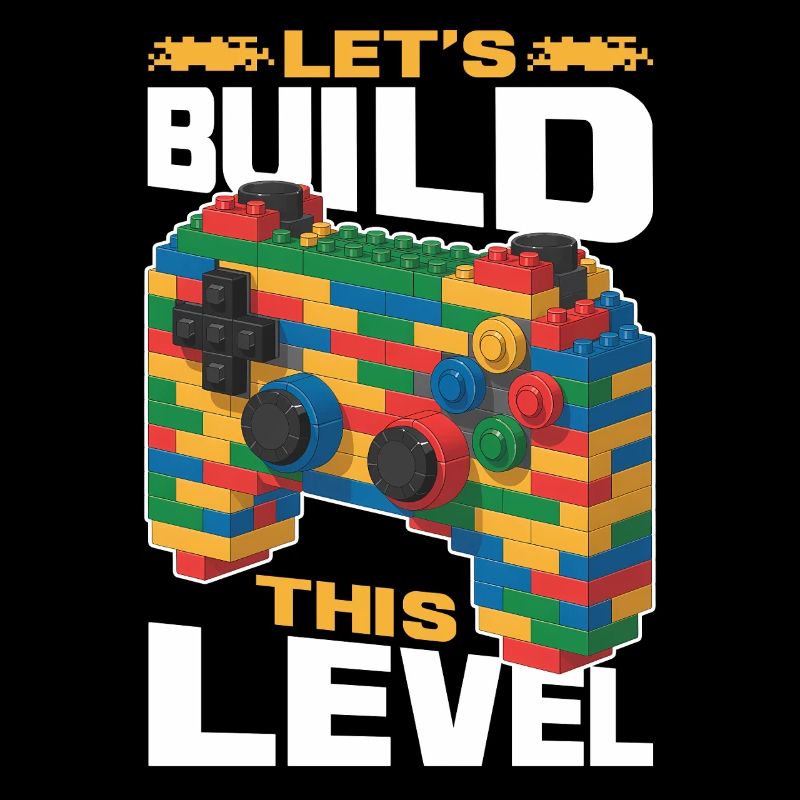 Building Blocks Gamer Gaming Brick Builder