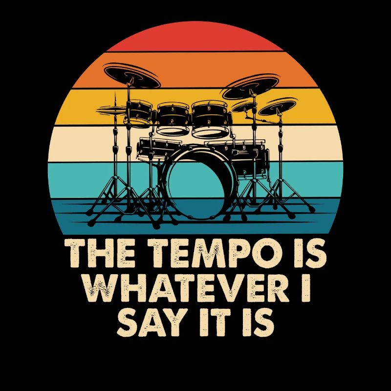 Retro Drumtempo Regenbogen