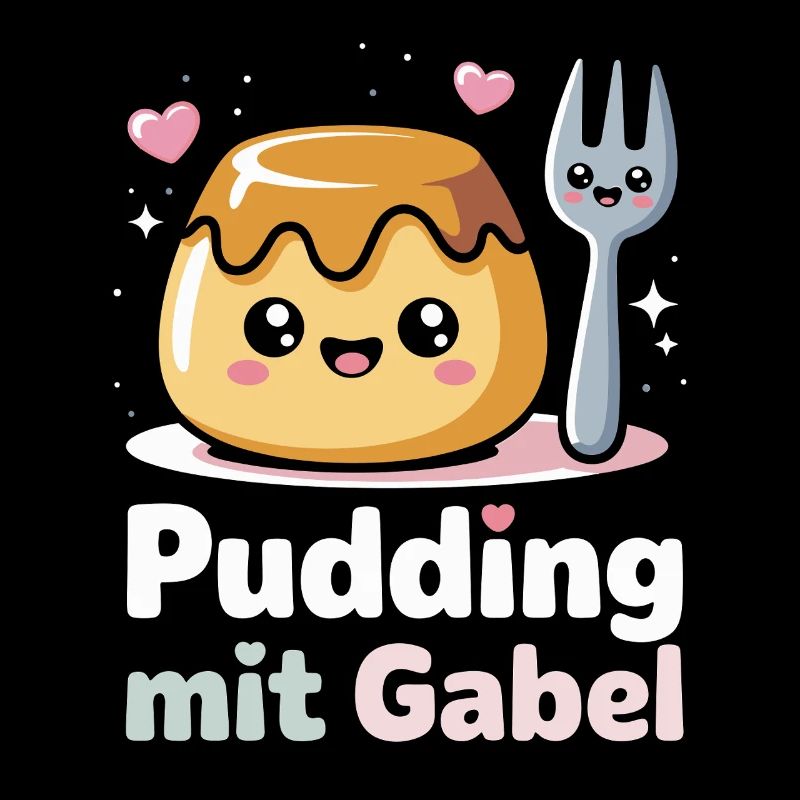 Pudding with fork