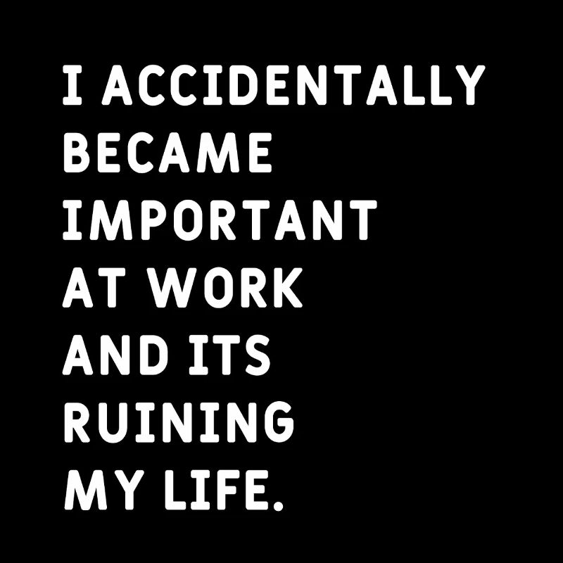 I Accidentally became  Important at Work Meme