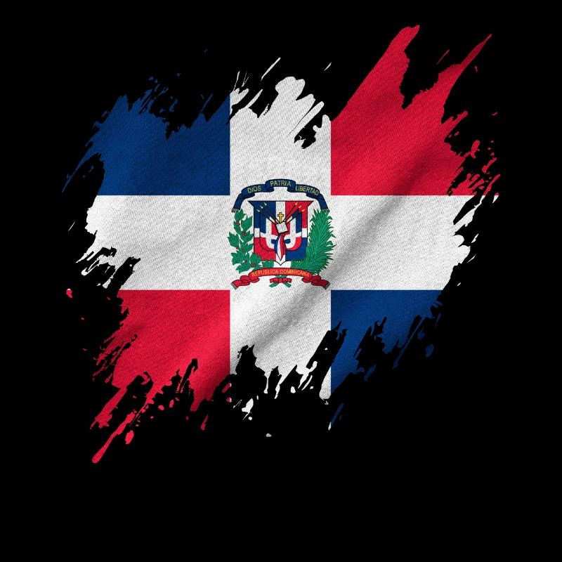Dominican flag, torn style
