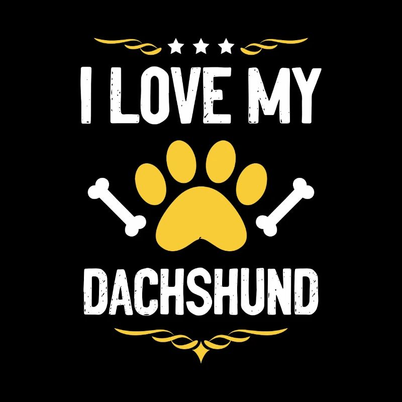 J’adore mon empreinte de patte de teckel