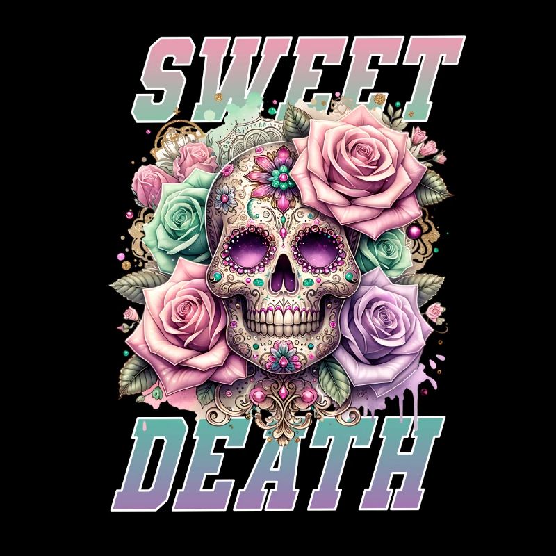 Flowers Skull Beauty Bloom