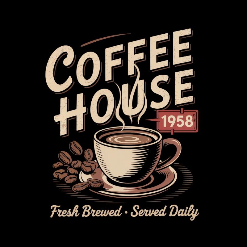 Publicité pour le café vintage