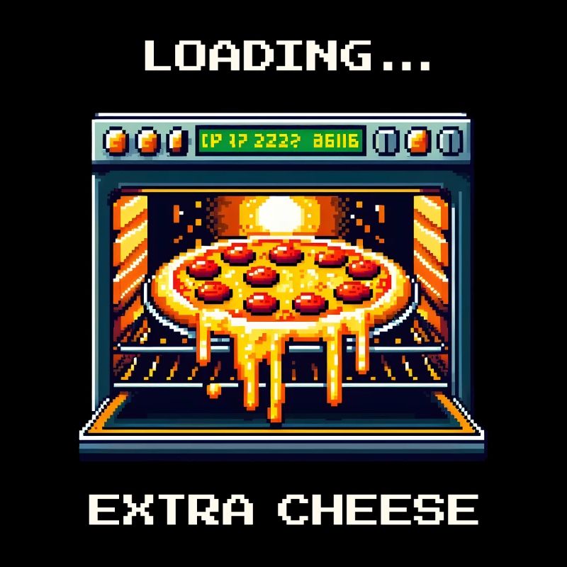 Loading... Extra Cheese | Pizza Gaming Humor