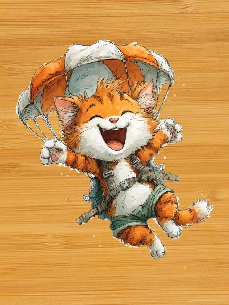 Paraglider Katze Luftabenteuer