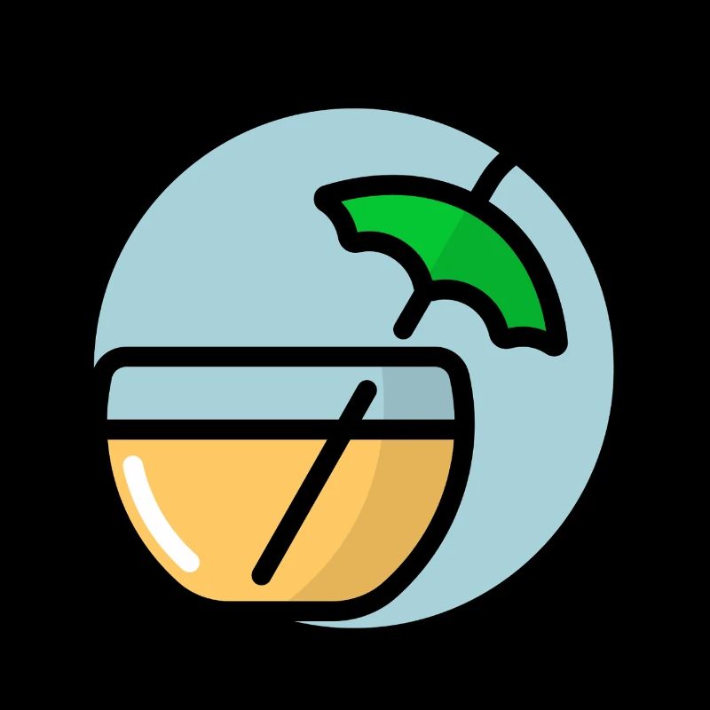 Cocktail estival avec parasol