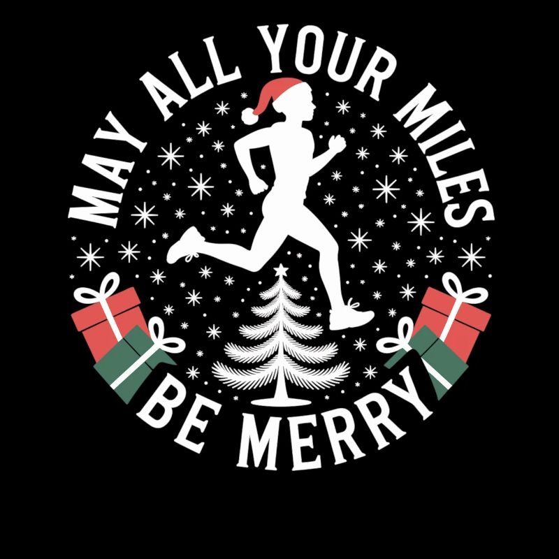 Maillot de Noël de course Que tous vos kilomètres soient joyeux
