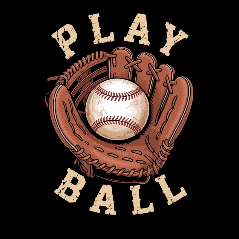 Baseball Game Glove Play Ball Design
