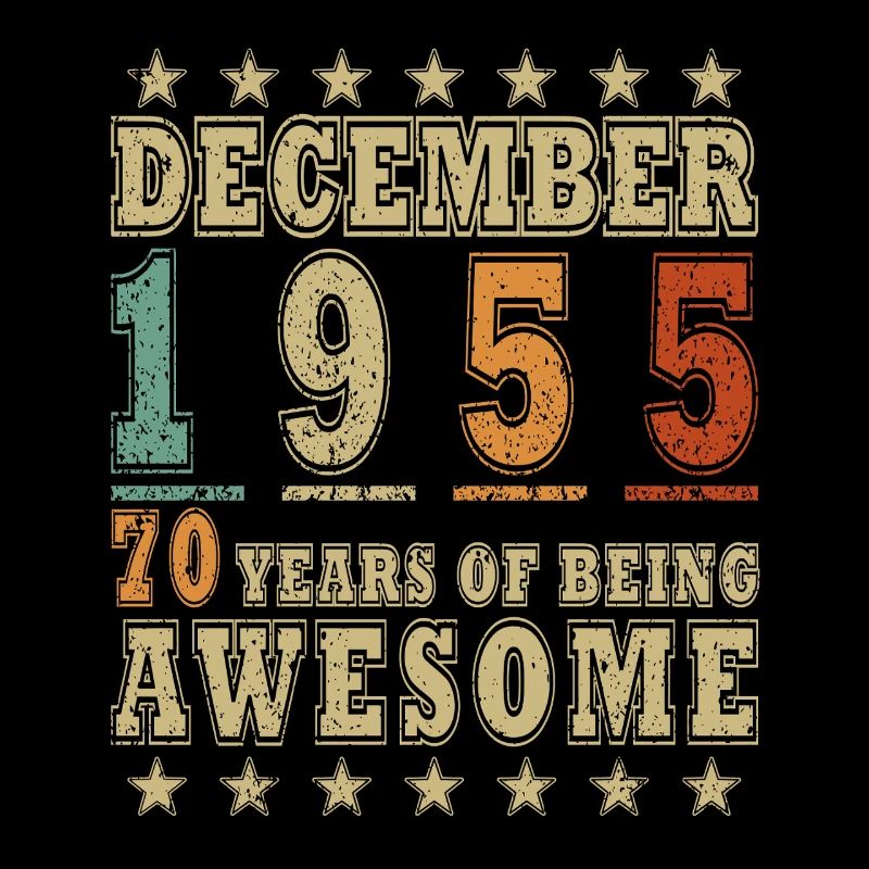 Cadeau du 70e anniversaire Né en décembre