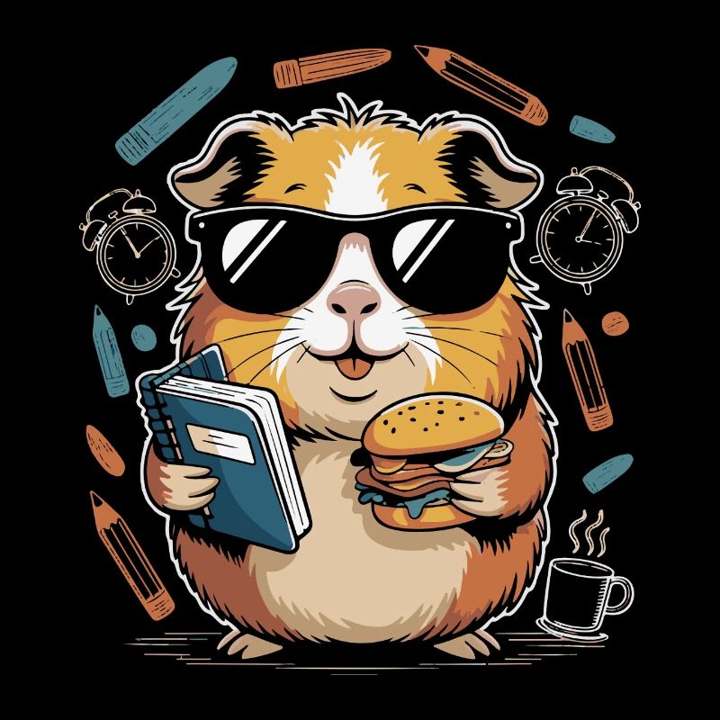 Book Hero Hamster with Burger