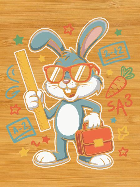 Lernbunny Schulabenteuer mit Brille