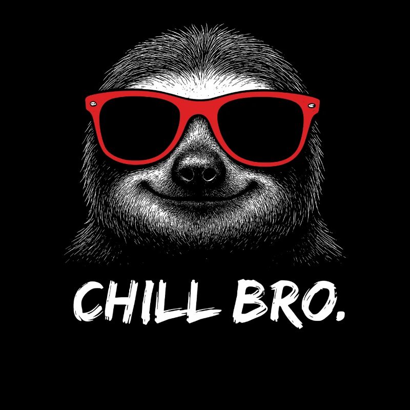 CHILL BRO – Funny Sloth with Sunglasses