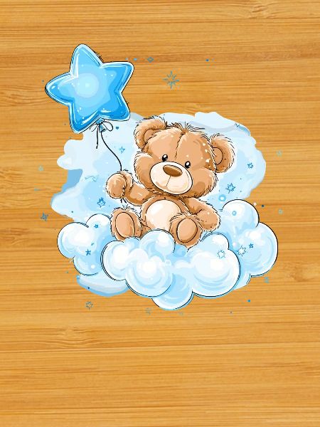 Teddy on Clouds Balloon