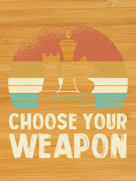 Chess Weapon Retro Print