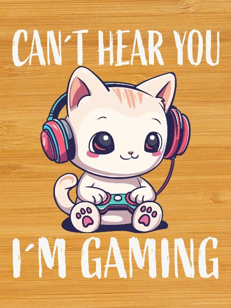 Cat Gaming While Gaming