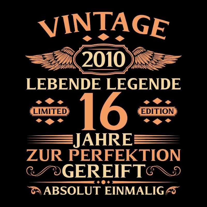 16. Geburtstag Vintage 2010 Baujahr