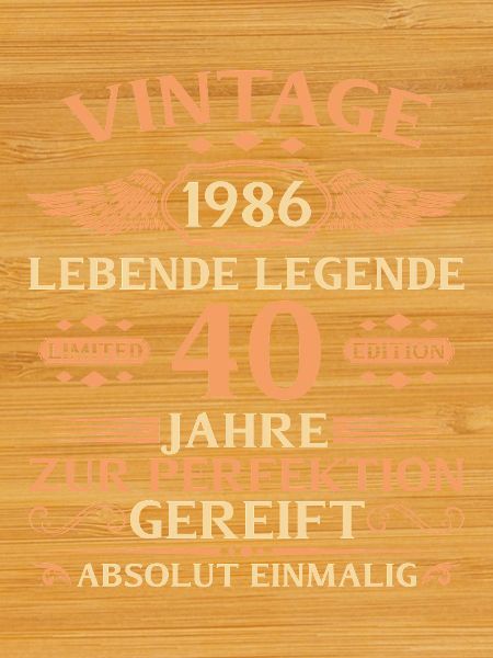 40e anniversaire Année 1986