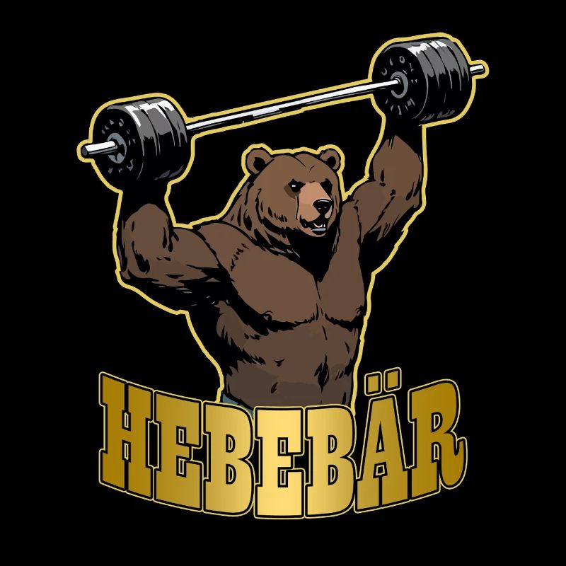 Haltérophile HEBEBÄR Gym Drôle