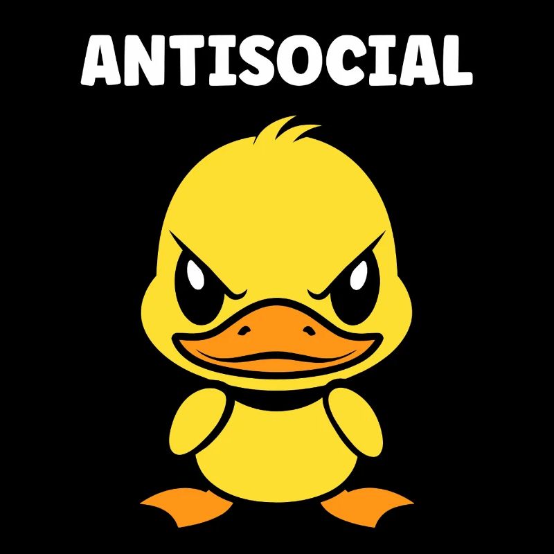 Grumpy Antisocial Duck