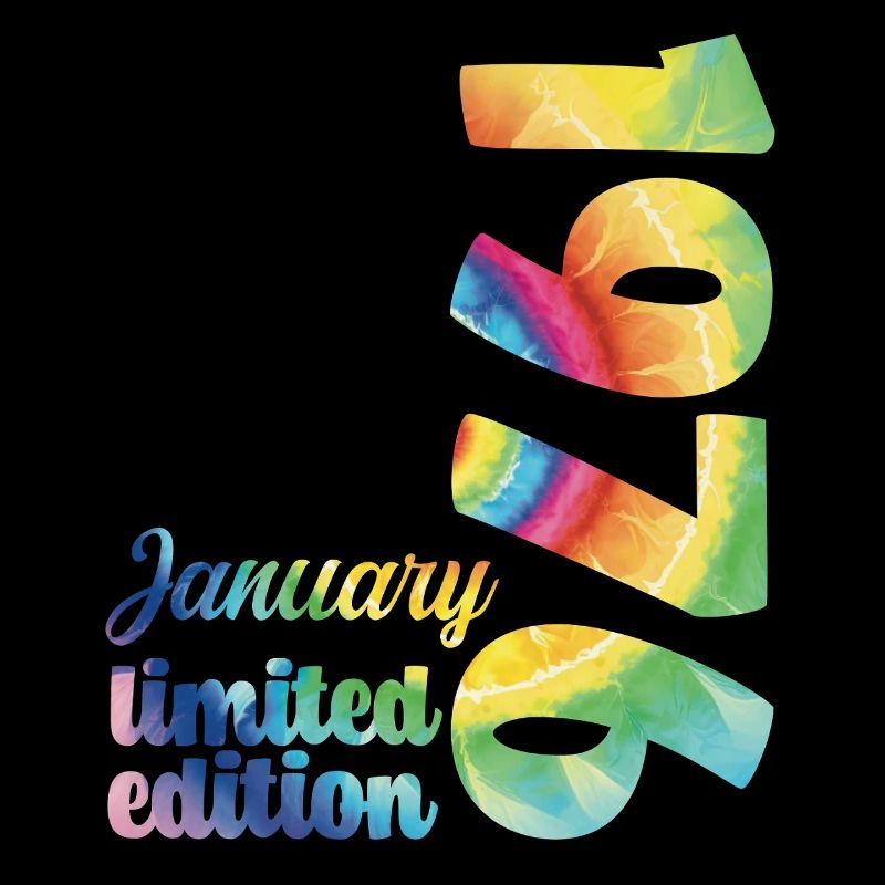 Anniversaire Janvier 1976 Cadeau Tie And Dye Tee