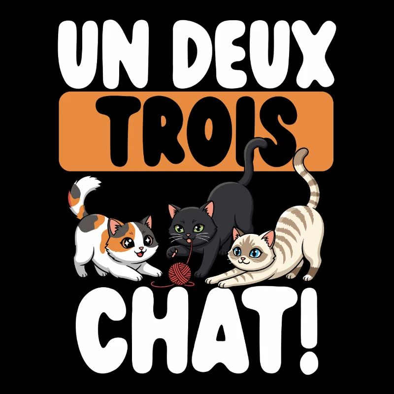 One, two, three cats, cute cats,