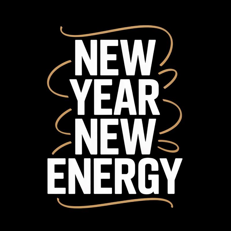 New Year New Energy Typography Tee