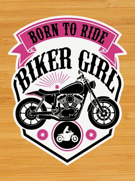 Biker Girl Motorcycle Shield