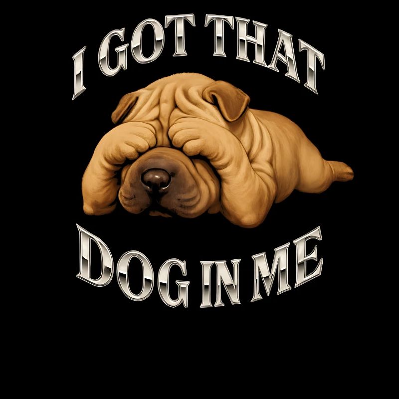 Shar Pei Hunde Humor Spruch Geschenkidee