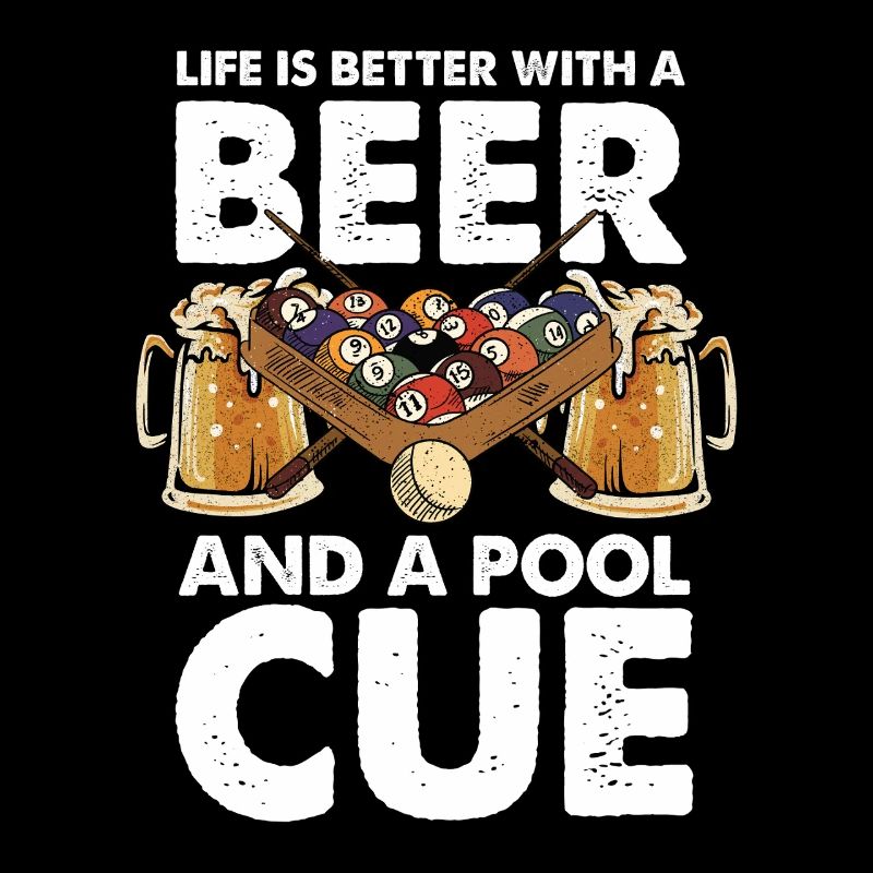 Bière, billard et queue