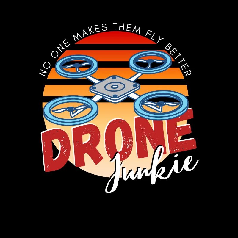 Design de drone junkie avec coucher de soleil