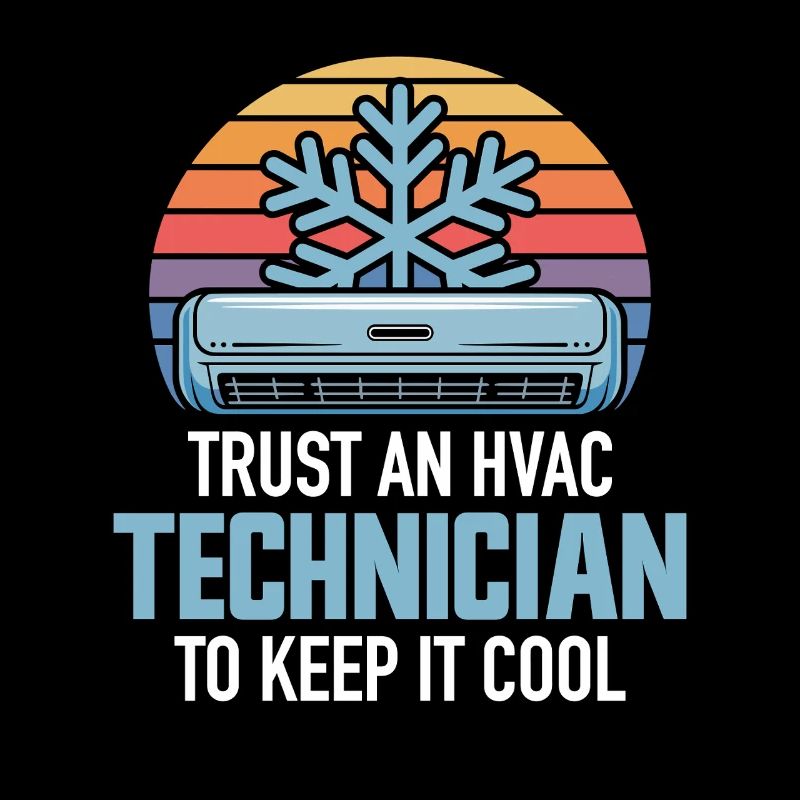 HVAC Techniker Retro Klima Experte Design Profis