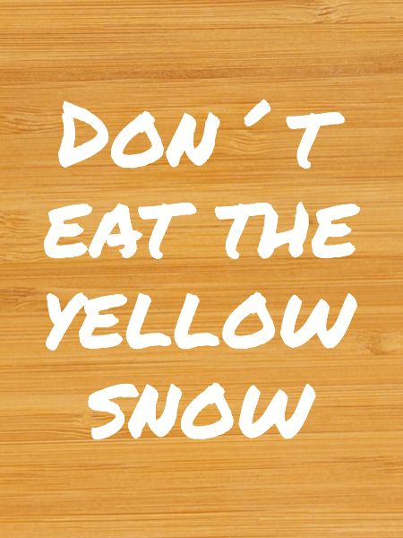Yellow Snow Ski Warning