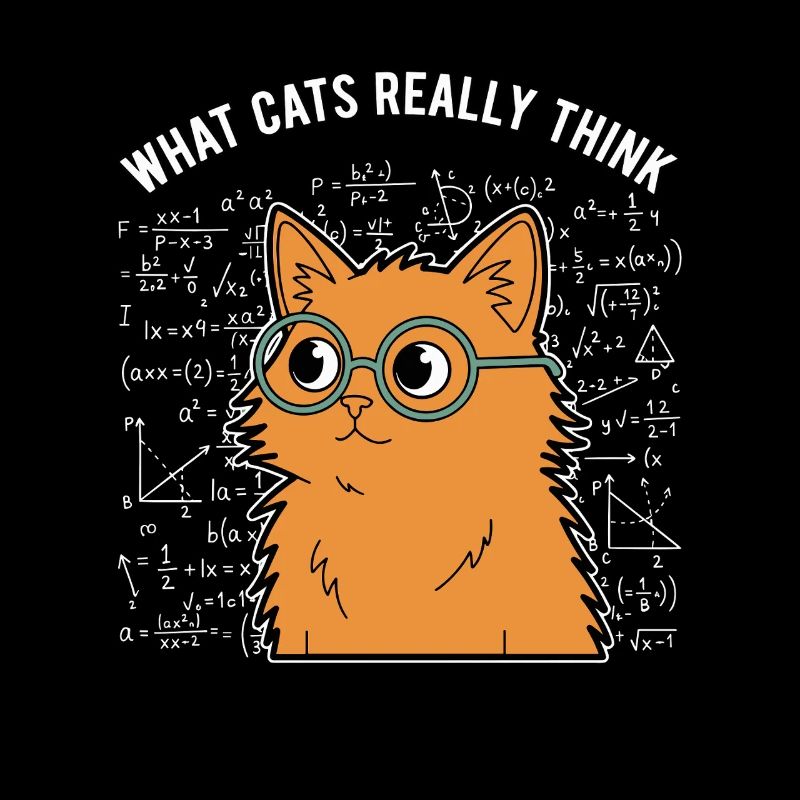 What Cats Really Think Funny Math Saying