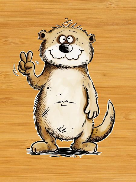 Otter Peacezeichen Design