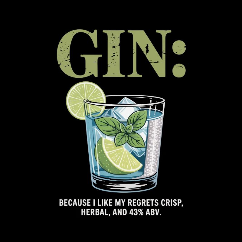 Gin parce que j’aime mes regrets croquants herbaux 43 %