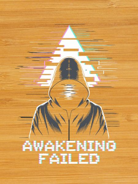 Glitch-Hacker mit „Awakening Failed“ Look