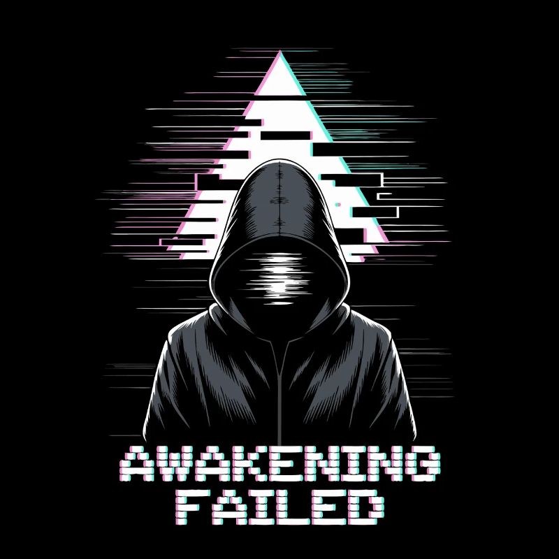 Glitch-Hacker mit „Awakening Failed“ Look