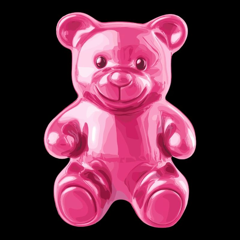 Pink Shiny Bear Motif