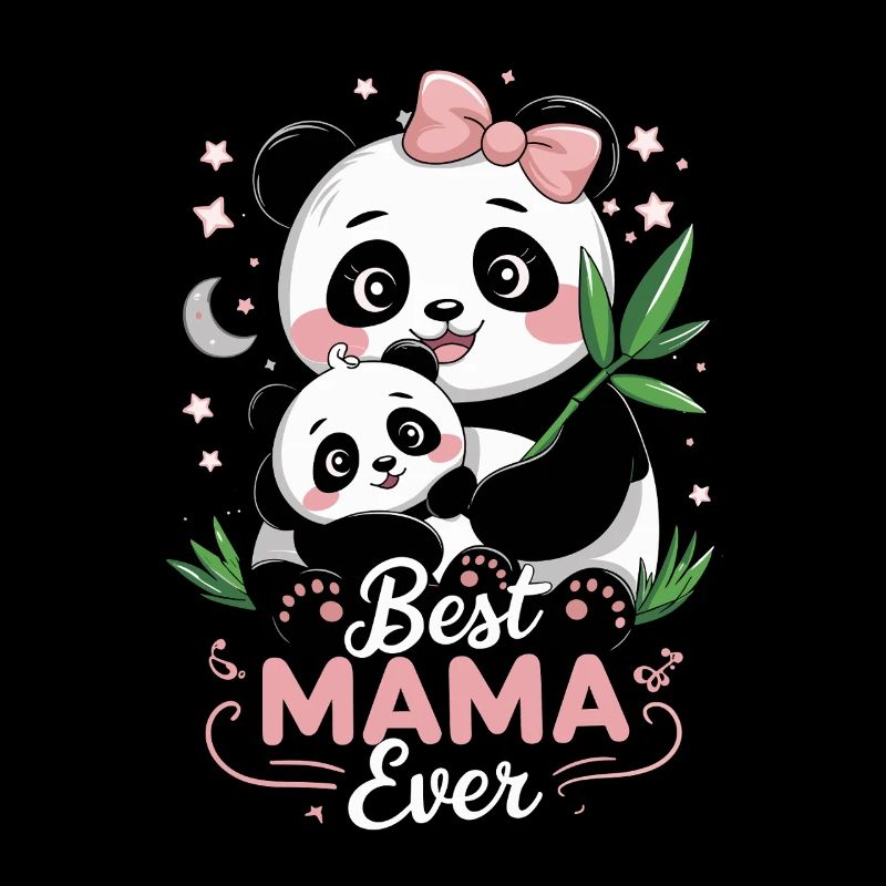  Best Mama Ever Süße Panda Mama Mit Baby Muttertag