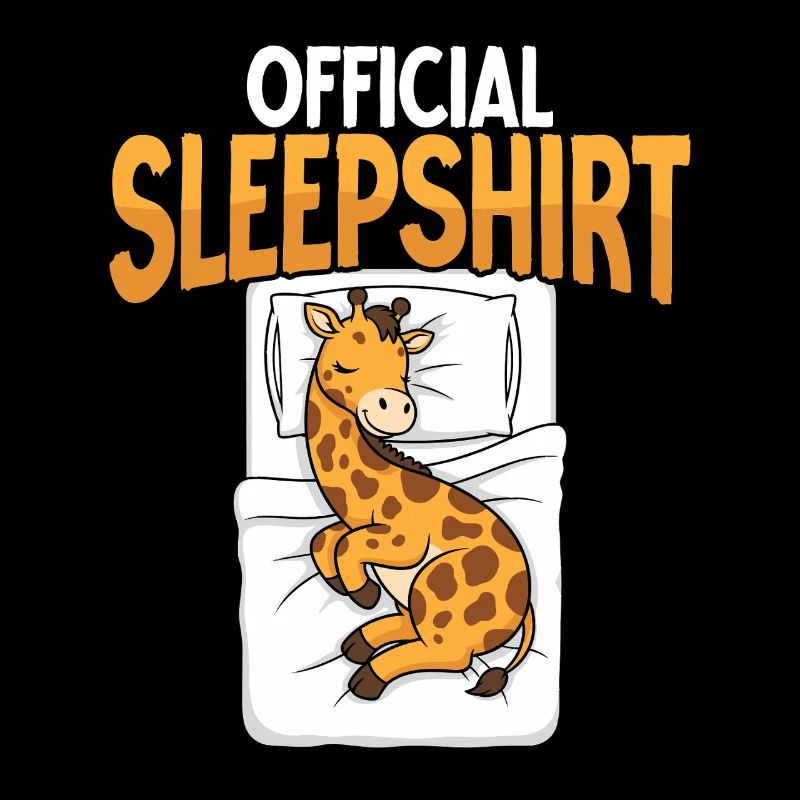 Girafe dans le lit chemise de nuit
